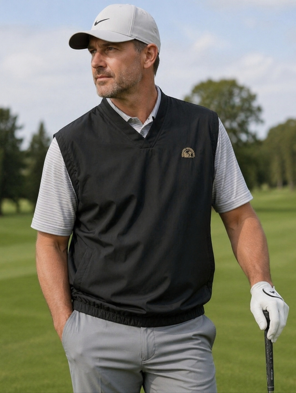 Sport Haley Men’s XL Black Golf Vest Weather Resistant Lightweight